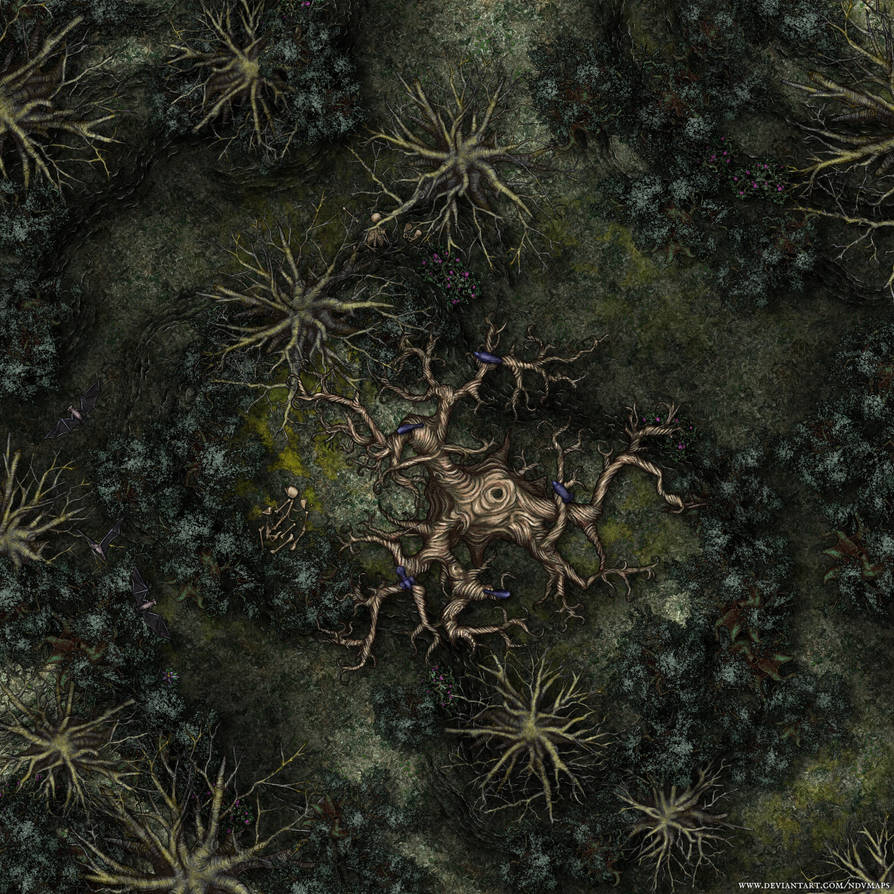 Creepy Forest (RPG map) by ndvMaps on DeviantArt