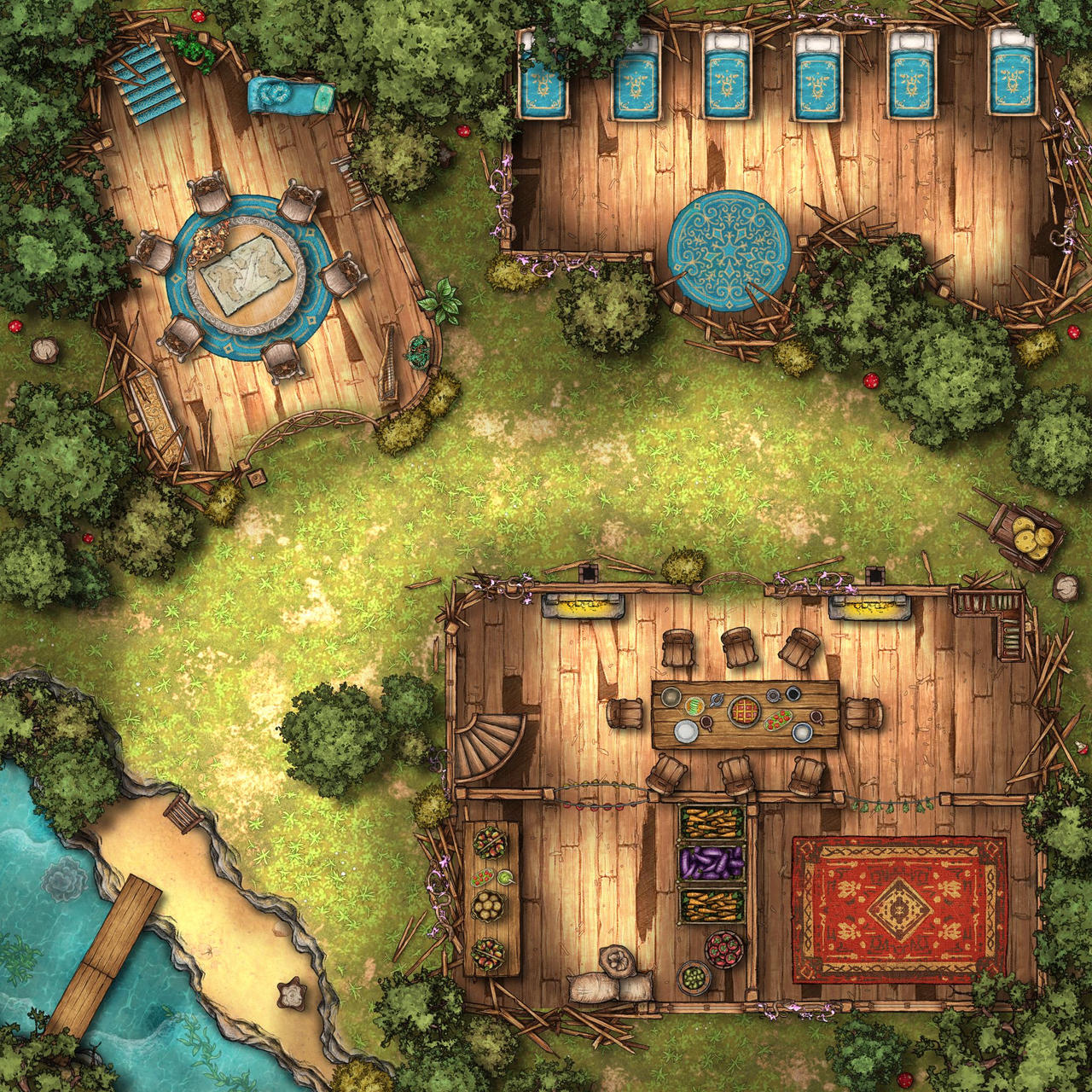 In the Forest (RPG map) by ndvMaps on DeviantArt