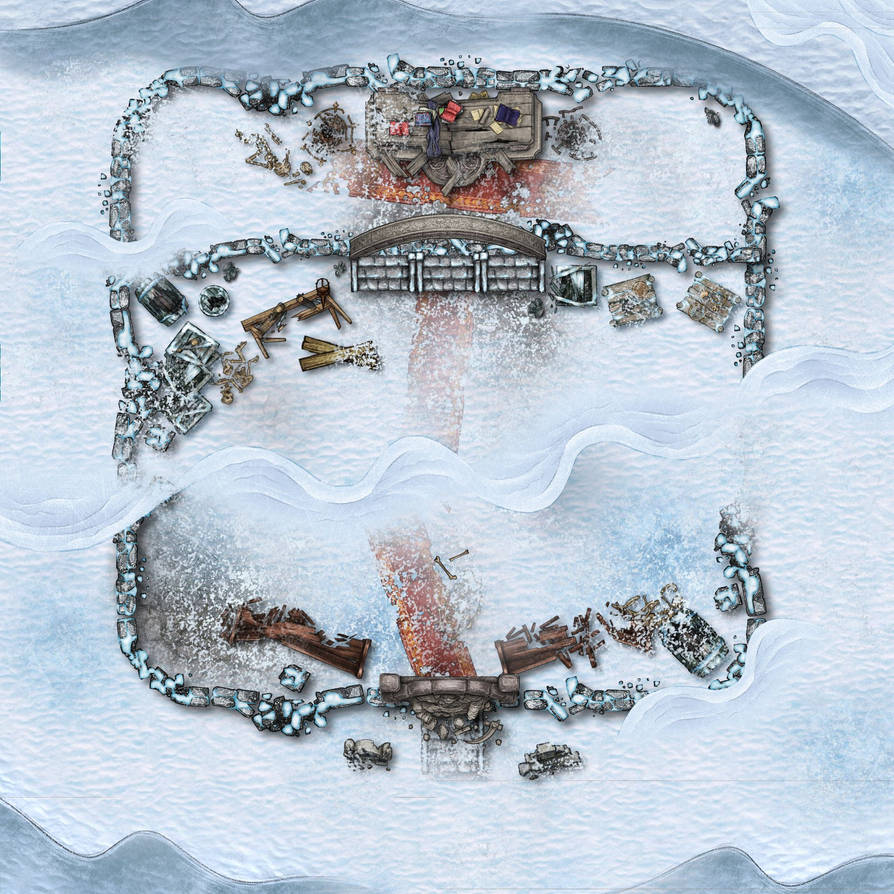 Winter Ritual Map Winter ruins (RPG map) by ndvMaps on DeviantArt