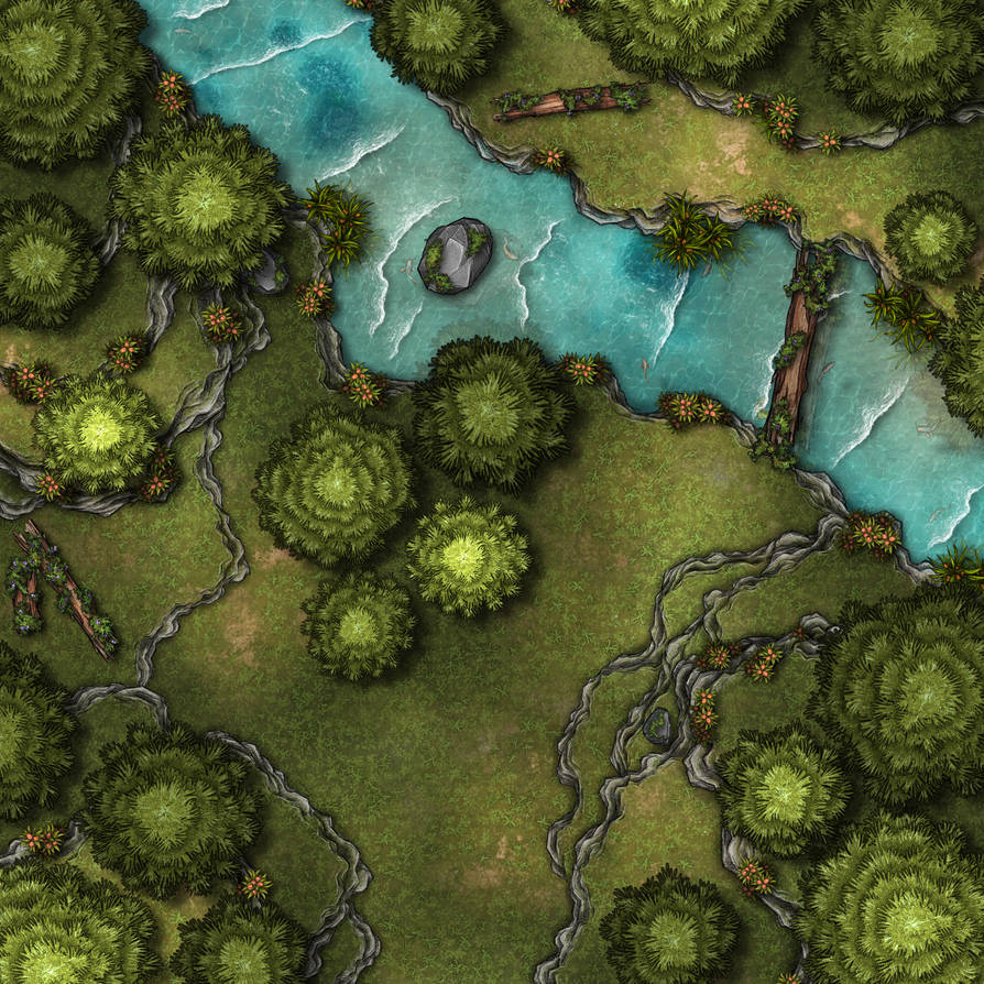 Summer river (RPG map) by ndvMaps on DeviantArt