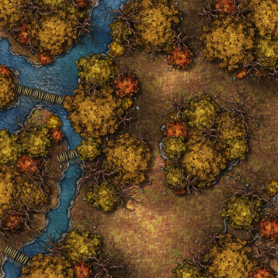 Fall Season Forest (RPG map) by ndvMaps on DeviantArt