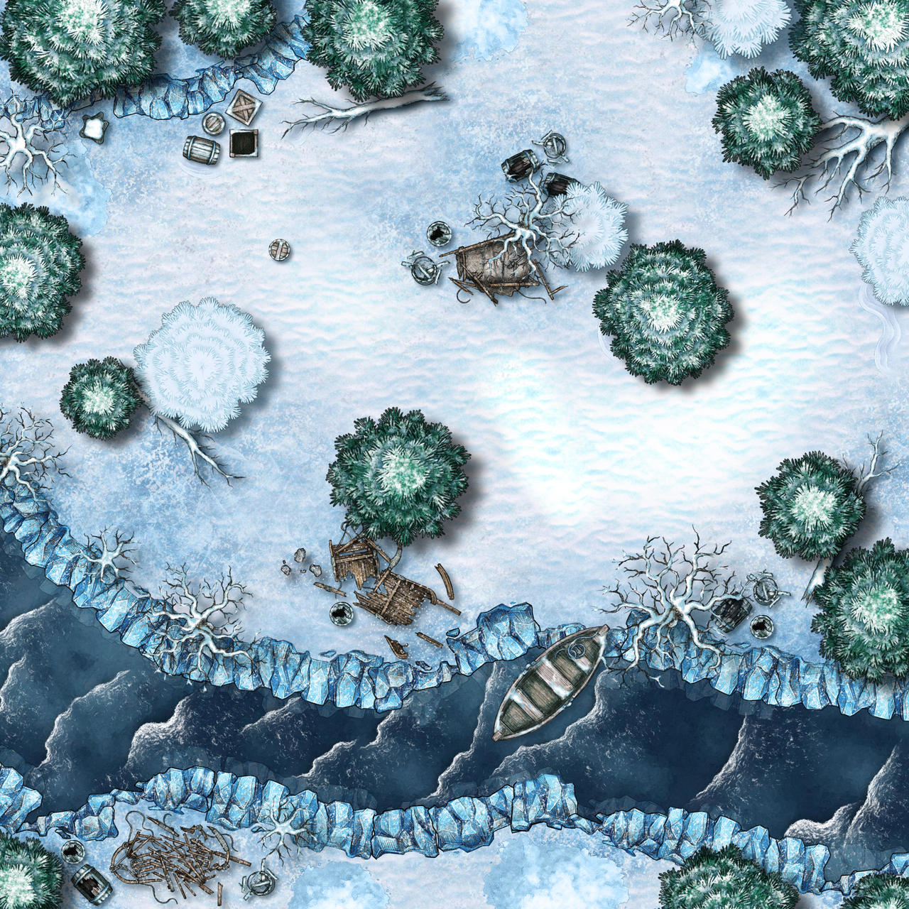Winter Ritual Map Winter in the Forodwaith (RPG Map) by ndvMaps on DeviantArt