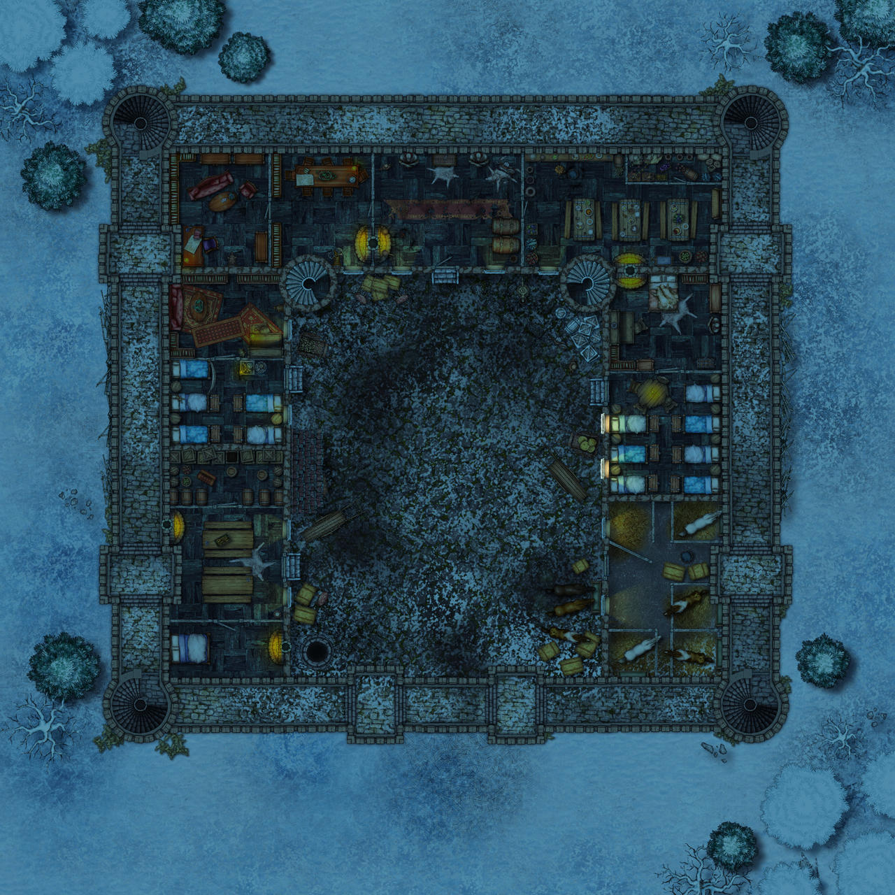 Castle in the North (RPG Map) by ndvMaps on DeviantArt