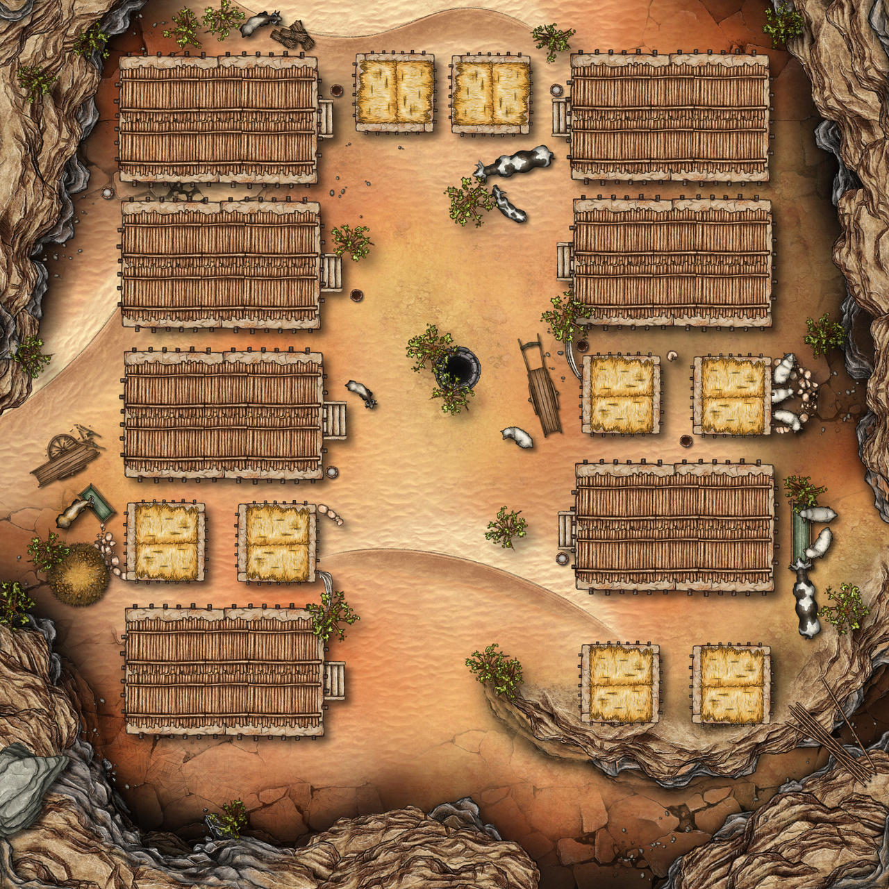 Sand Village 2 (RPG Map) by ndvMaps on DeviantArt