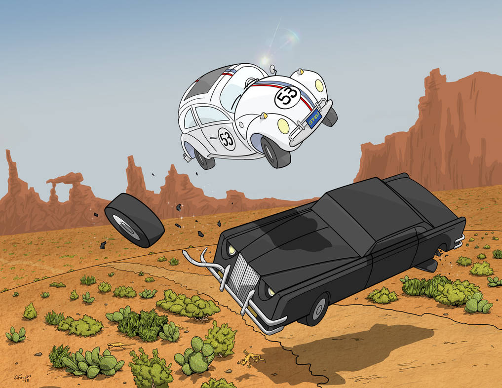 Herbie The Love Bug Vs The Car By CFouldsArt On DeviantArt herbie-the-love-bug-vs-the-car-by-cfouldsart-on-deviantart