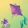 Filly Starlight Glimmer flies a kite (Animated)