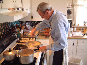 Uncle Cooking Christmas Dinner