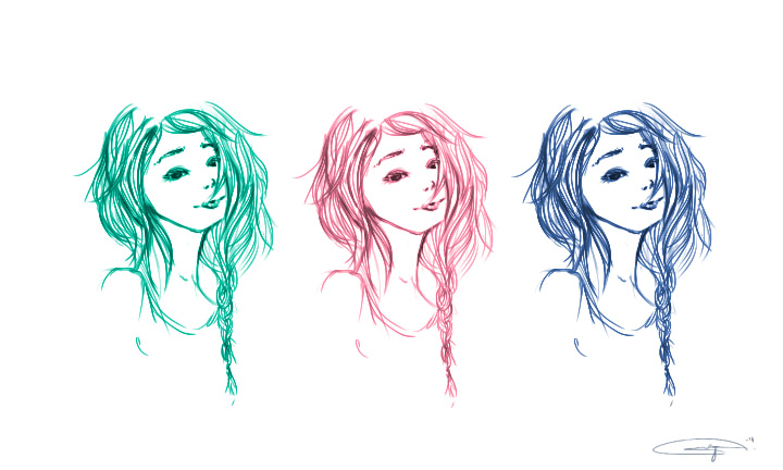 how to draw braids tumblr