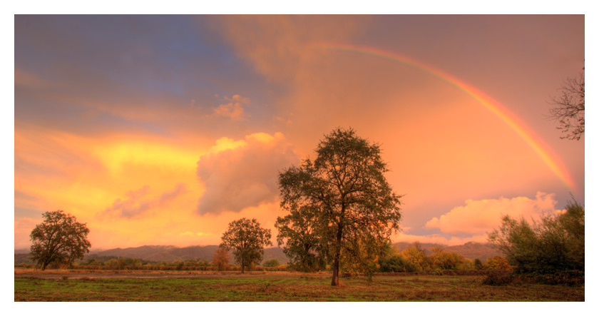 Sunset and a Rainbow