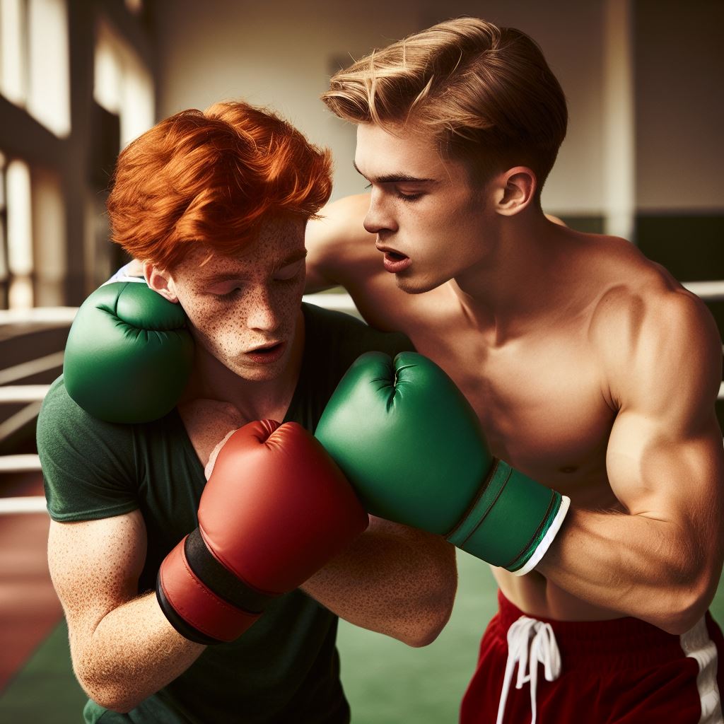 Boxing at school gym 2 by papa2016 on DeviantArt