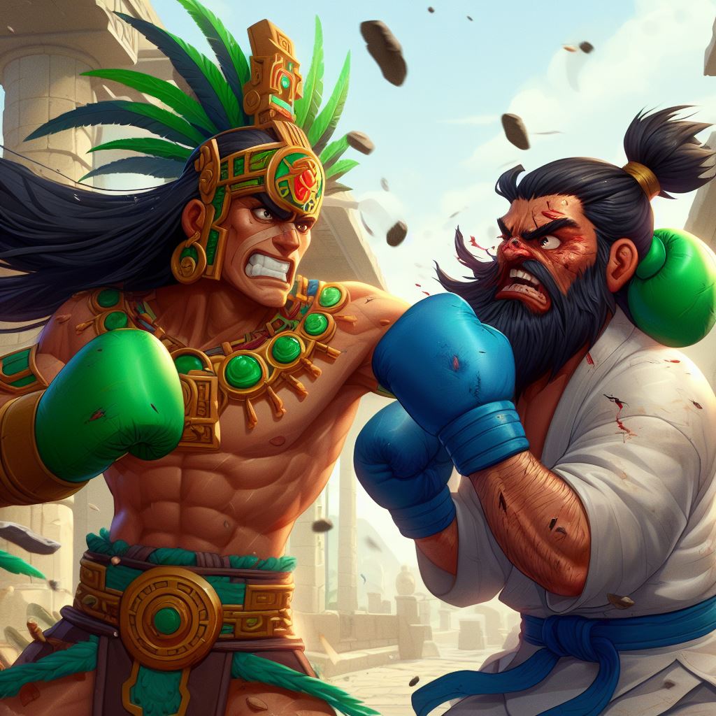 Aztec Japan Aztec Emperor vs Japanese martial artist 2 by papa2016 on DeviantArt