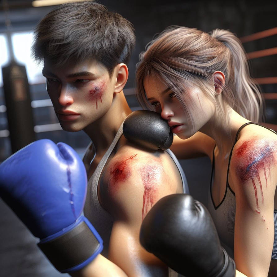 Comp Boxing Pfp Mixed college boxing: It was a hard battle, bff! by papa2016 on DeviantArt