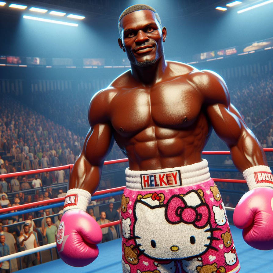 The Hello Kitty Boxing Champion! by papa2016 on DeviantArt