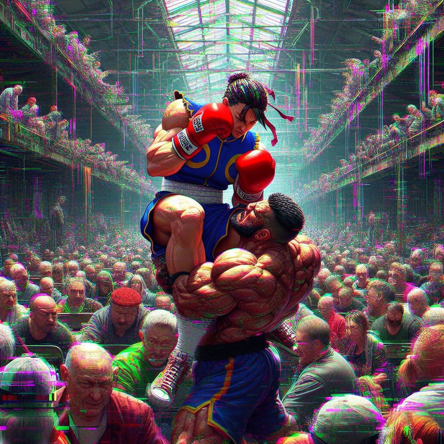 Chun Li attacking by papa2016 on DeviantArt