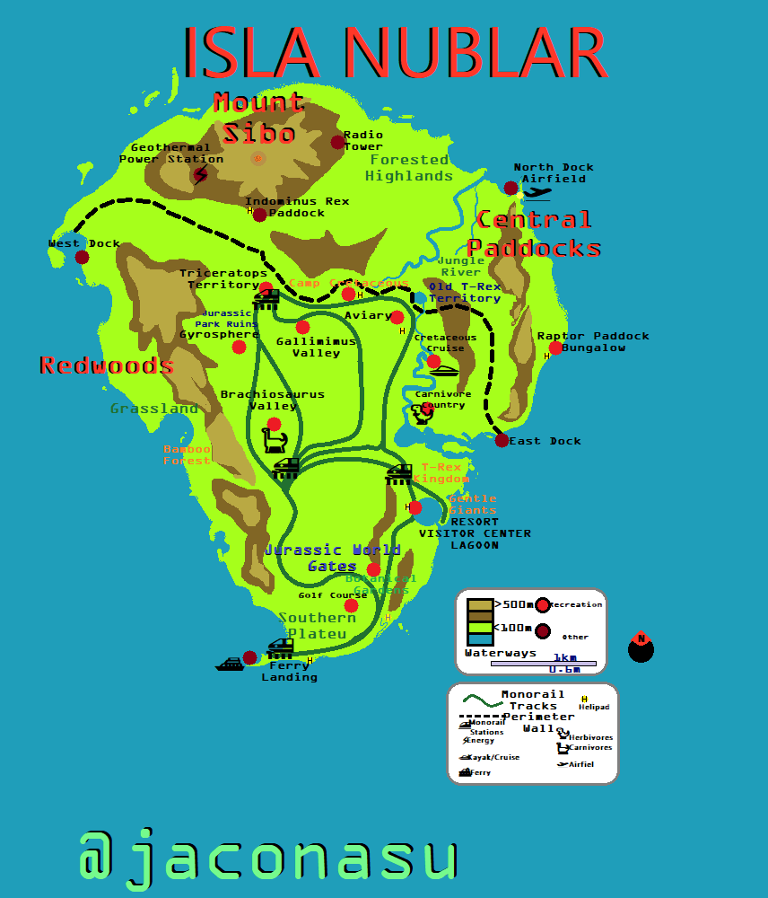 Isla Nublar (Novel) by SangheiliosThel on DeviantArt