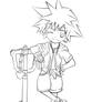 Kingdom Hearts I: Sora Lineart