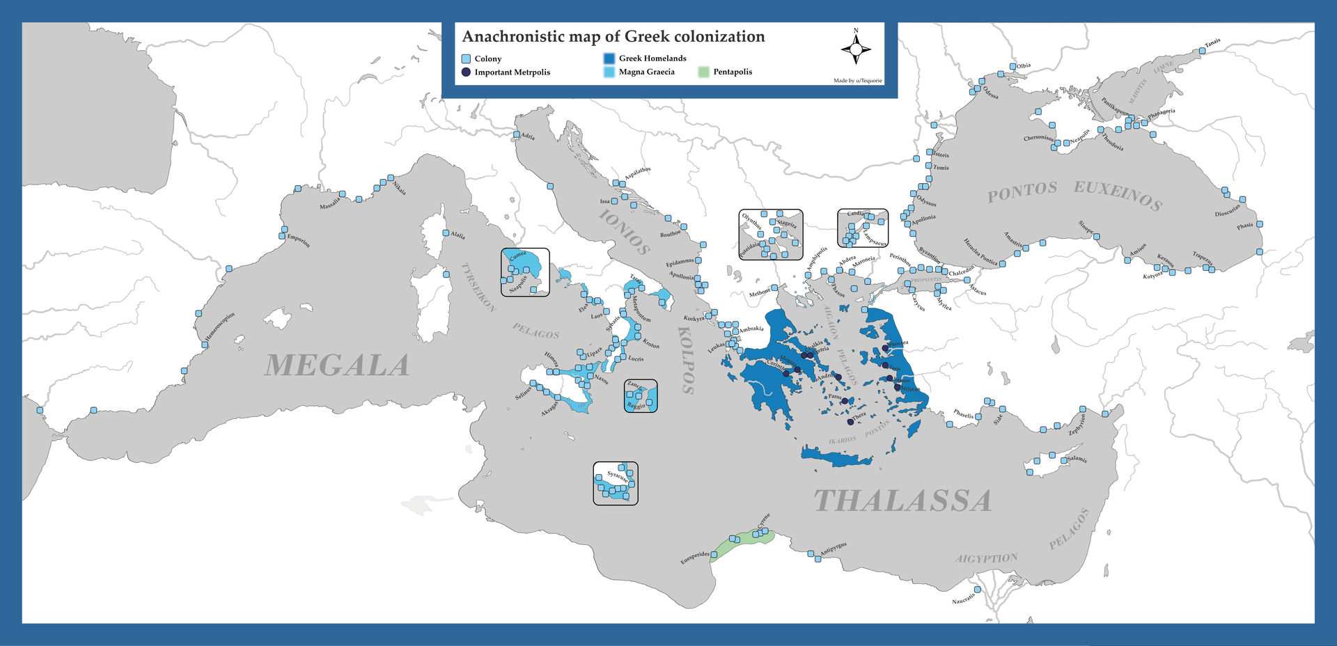 Greek Colonization Anachronistic map of Greek colonization by JohrinMaps on DeviantArt