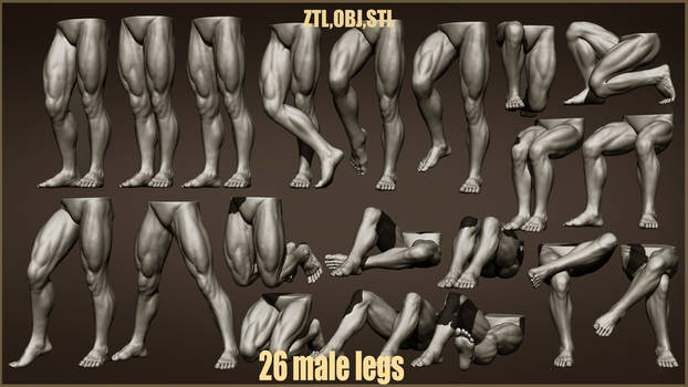 26 Male leg poses