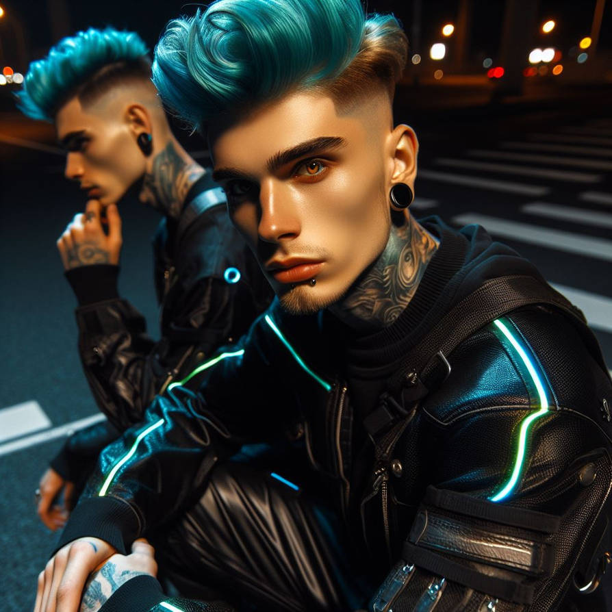 Techwear - Blue Neon 001 by Ryujet on DeviantArt