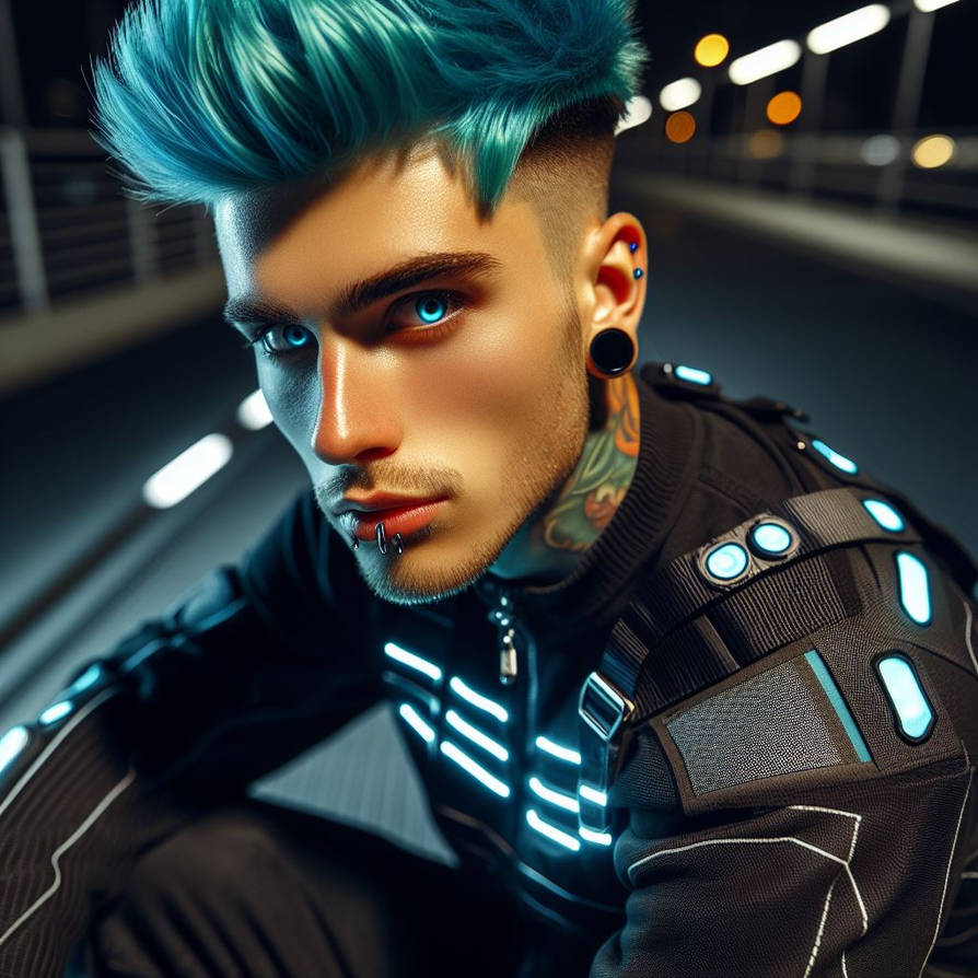 Techwear - Blue Neon 004 by Ryujet on DeviantArt