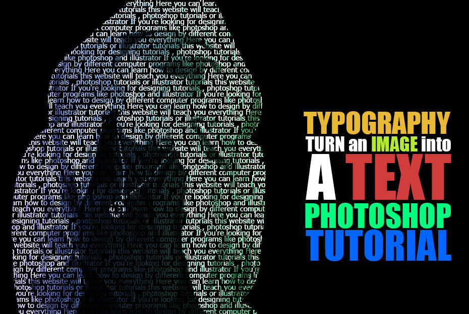 Typography tutorial : Turn an image into text by How2Des on DeviantArt