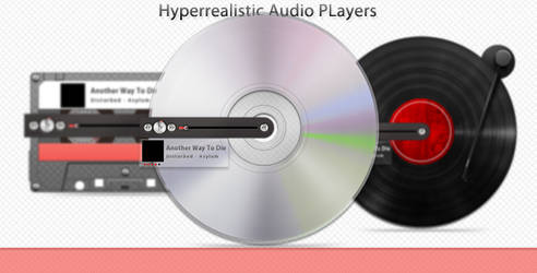 Create 3 Hyperrealistic MP3 pl