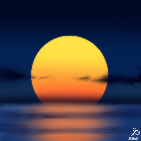 Practica de Dibujo - Atardecer by Frikimberley217 on DeviantArt