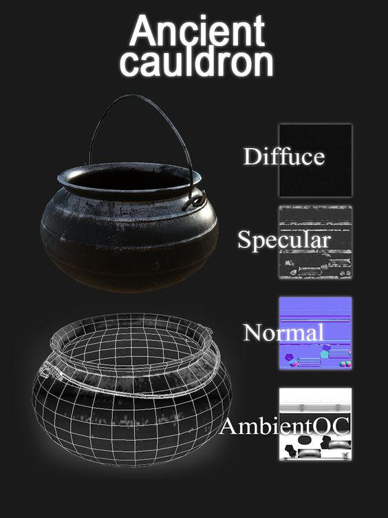 FREE Ancient Cauldron 3D FBX by OhcmPS on DeviantArt