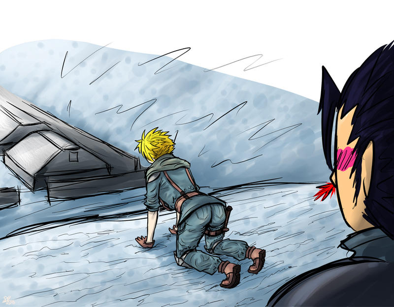 FF7 Cloud and Zack meeting 2