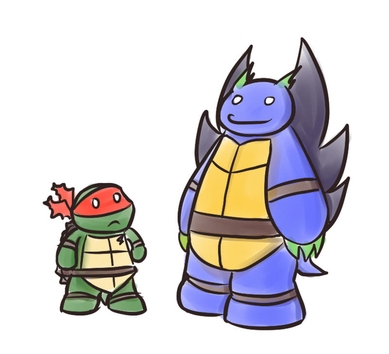 Tmnt Chibies Raph N Slash by Dragona15 on DeviantArt