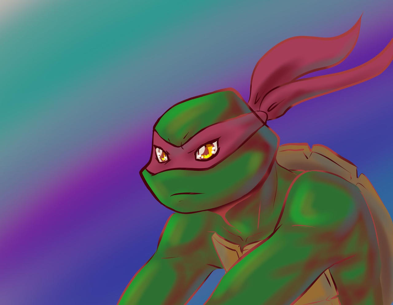 TMNT Raphael thinking by Dragona15 on DeviantArt