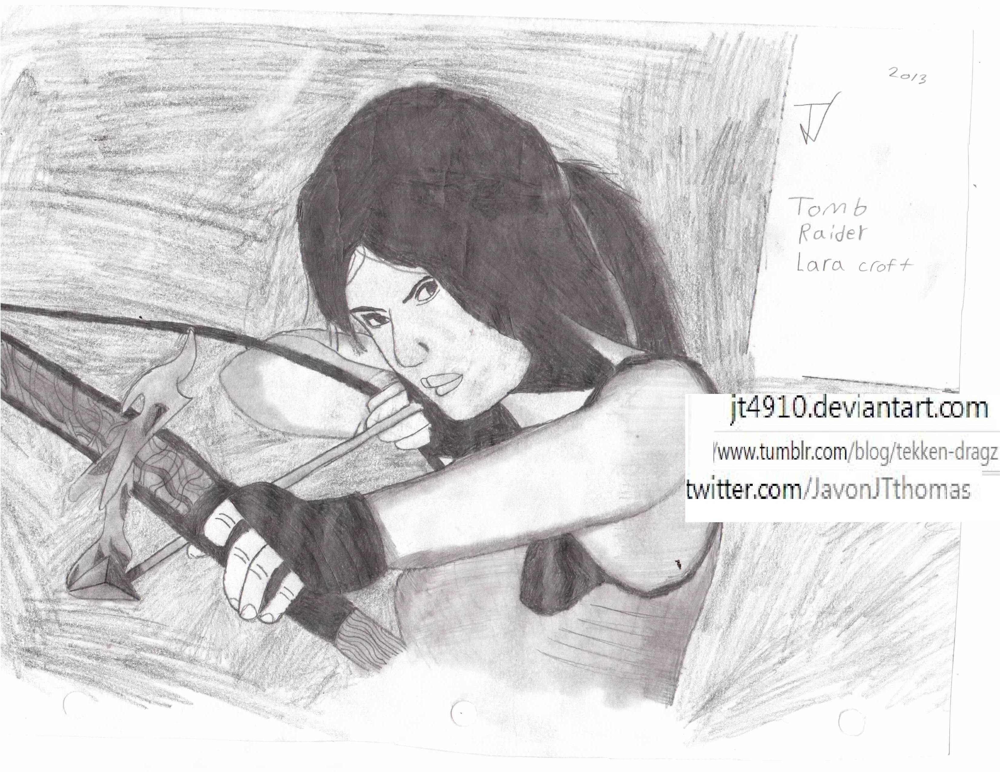 tomb raider drawing