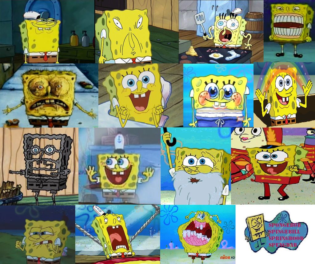 spongebob faces when he does something - Tough SpongeBob