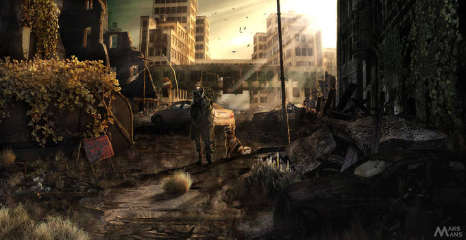Post-apocalyptic Kharkiv city