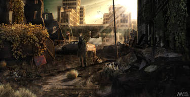 Post-apocalyptic Kharkiv city