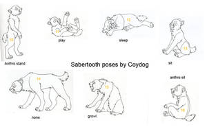 Poses Sabertooth Cats