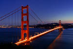 Golden Gate Bridge At Twilight by LILYFlowerr