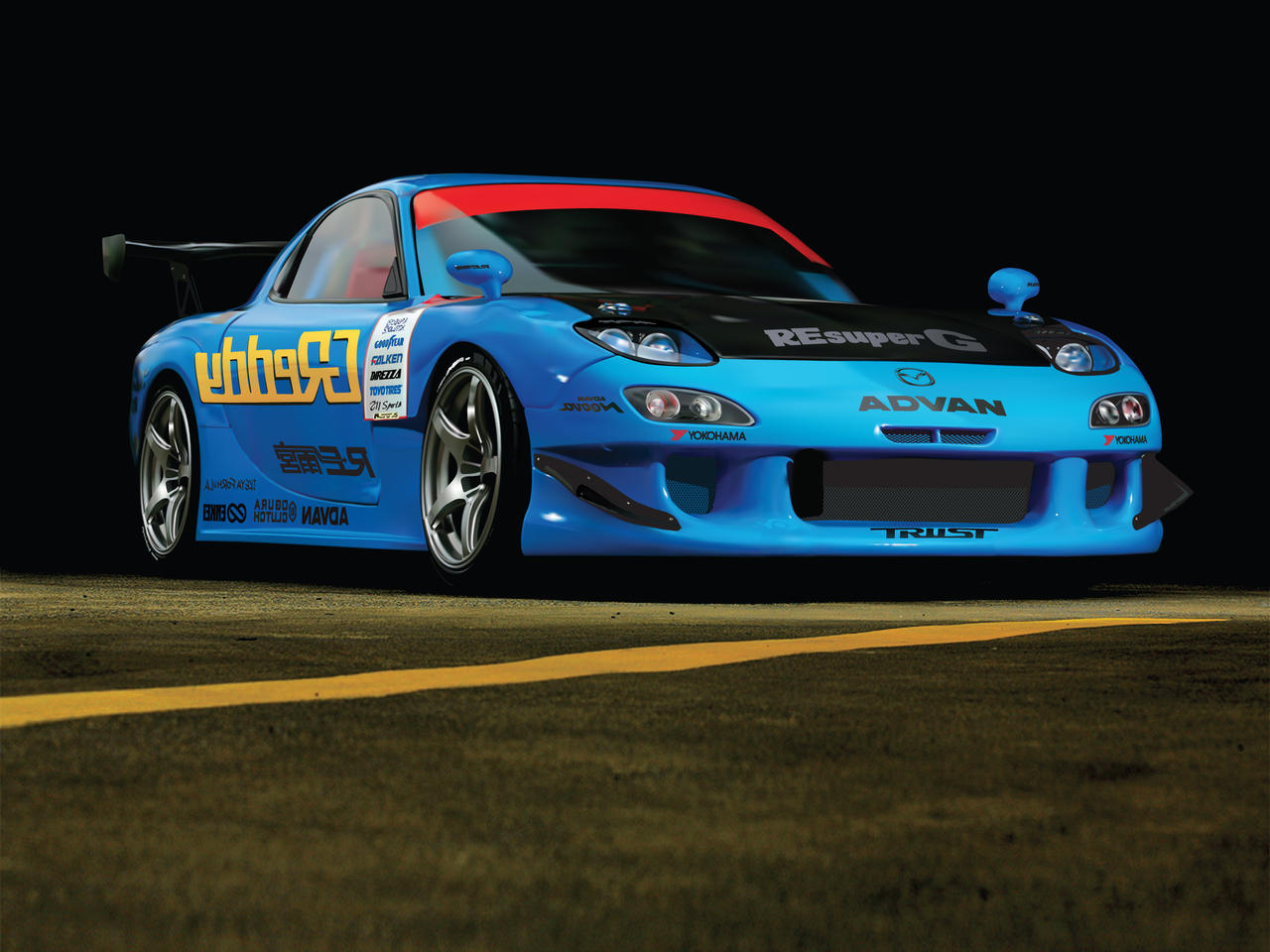 Greddy Mazda RX7 by N68CAL on DeviantArt