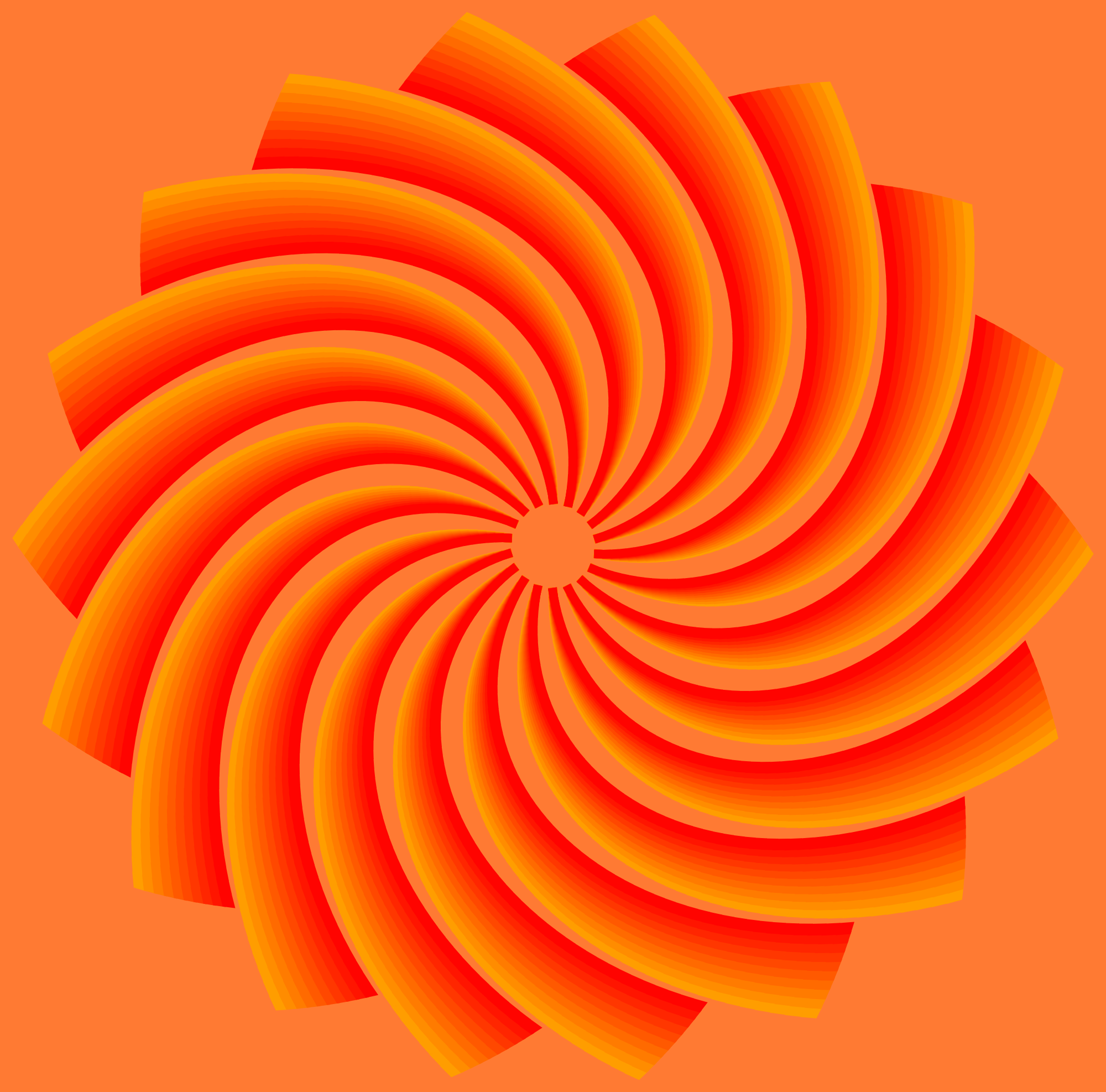 Fractal 007: Orange flower