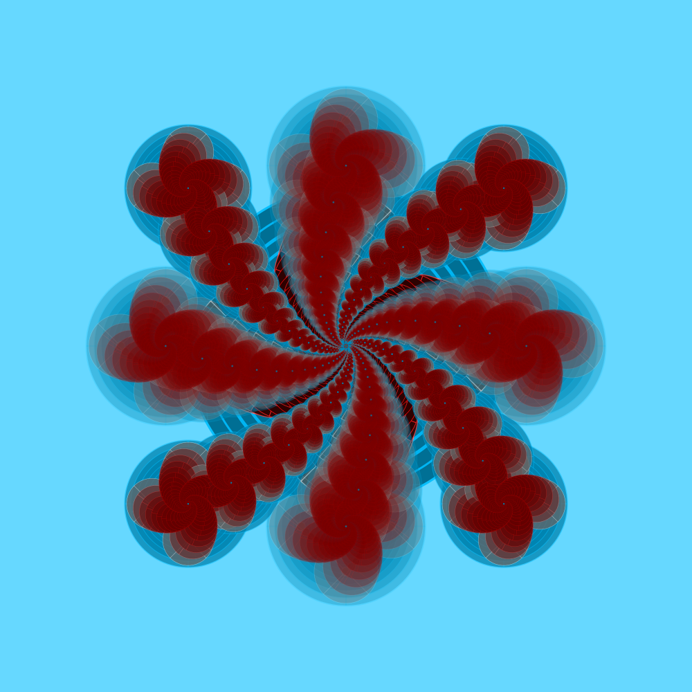 Fractal 008: Blue flower
