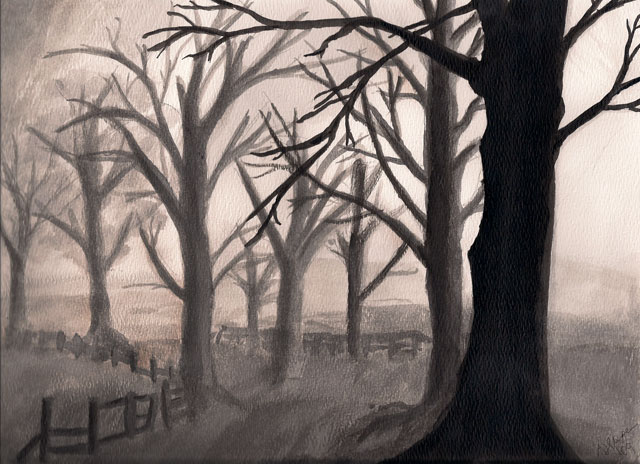 Ink painting- Trees