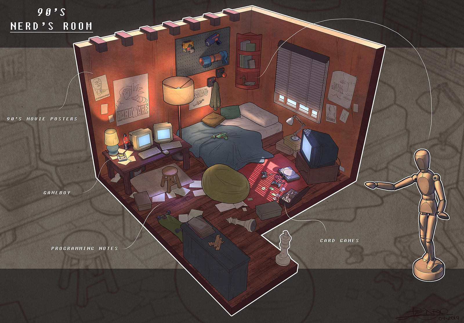 Nerd Rooom 90's Nerd's Room by PedroDeElizalde on DeviantArt