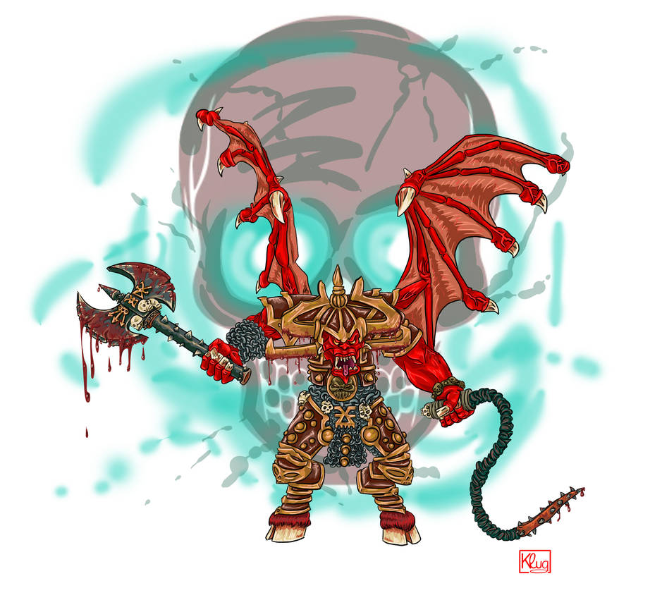 Warhammer 40k: Bloodthirster daemon Khorne by Klugdunum on DeviantArt