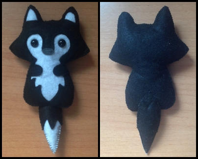 Black Wolfie plush