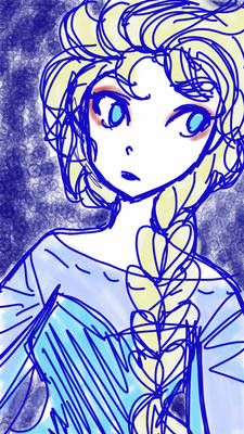 Frozen - Elsa phone doodle