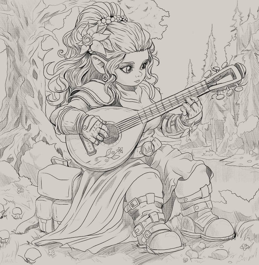 a traveling bard by Badzaba on DeviantArt