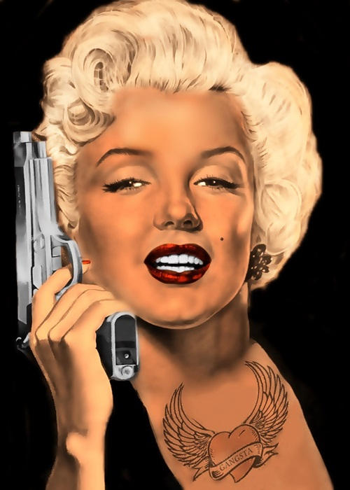 Marilyn Monroe Gangster by 4and4 on DeviantArt