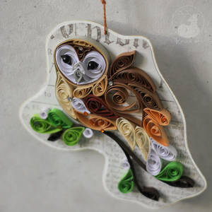 Quilling barn owl