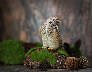 A thoughtful Eagle owl