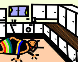Rainbow Rat In Me Kitchen...Death Eater